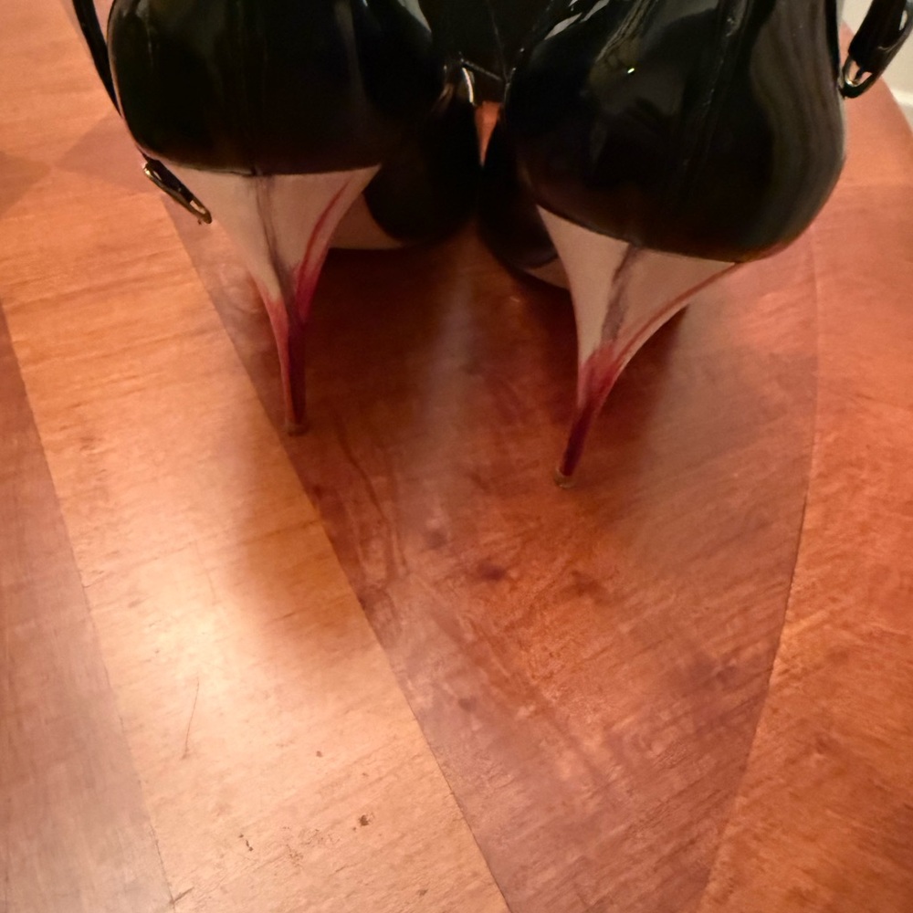 Giuseppe Zanotti Black Patent Peep Toe Heels - Picture 11 of 14